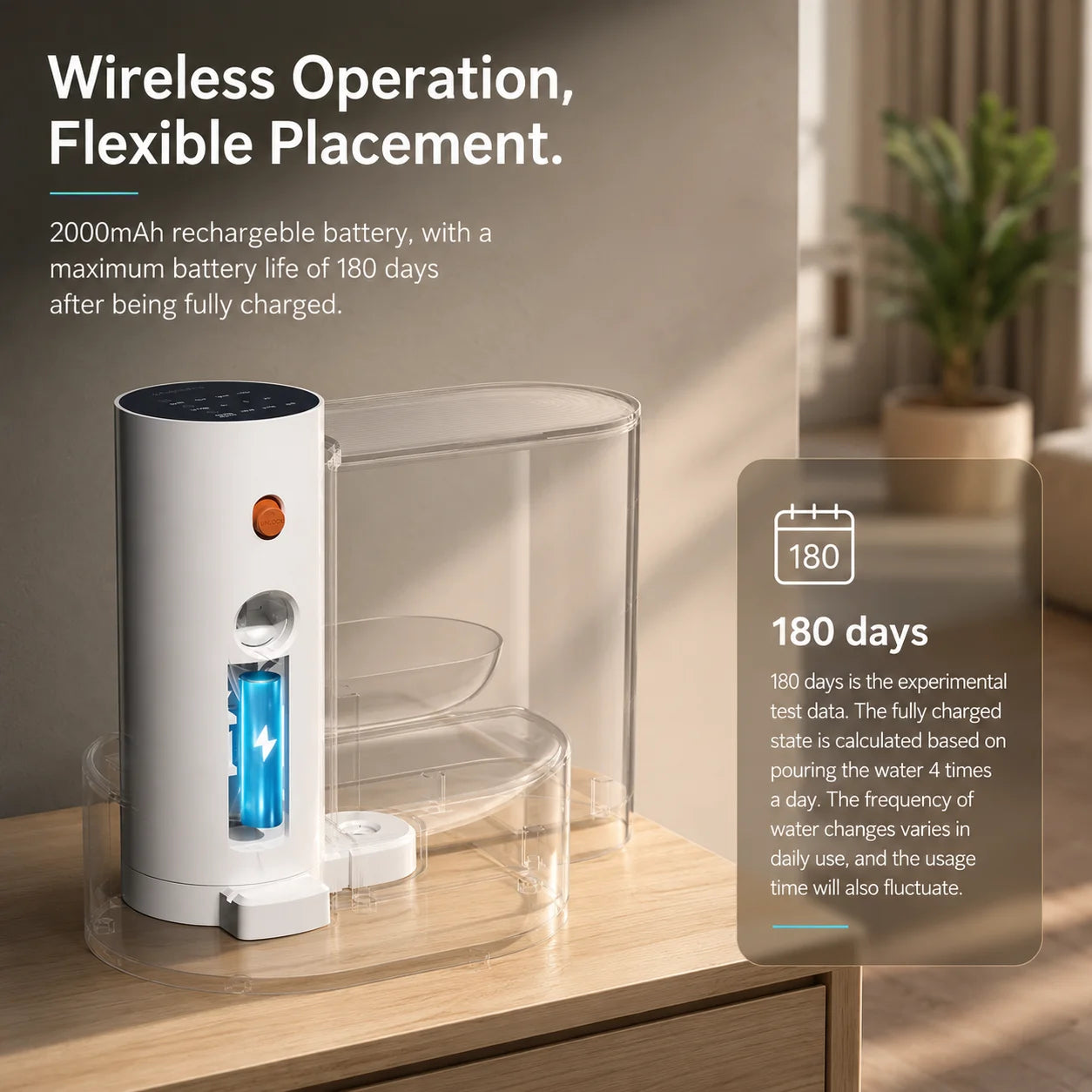 3L Wireless Smart Pet Water Fountain